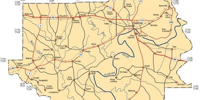 வரைபடம் Dallas county