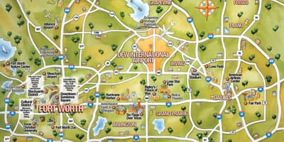 DFW நகரம் வரைபடம்